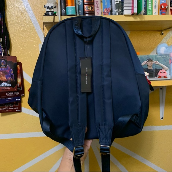 NWT Tommy Hilfiger Nylon Red White & Blue Backpack - Picture 2 of 8